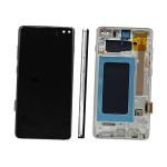 DISPLAY LCD PER SAMSUNG G975F S10 PLUS SILVER CON FRAME (SOFT OLED)