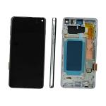 DISPLAY LCD PER SAMSUNG G973F S10 VERDE / PRISM GREEN CON FRAME (SOFT OLED)