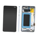 DISPLAY LCD PER SAMSUNG G975F S10 PLUS BLU / PRISM BLUE CON FRAME (SOFT OLED)