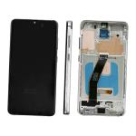 DISPLAY LCD FOR SAMSUNG G980F S20 WHITE WITH FRAME (SOFT OLED)