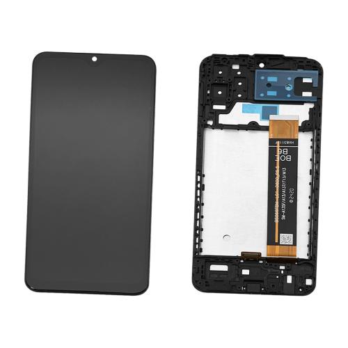 DISPLAY LCD FOR SAMSUNG A135F A137F A13 BLACK WITH FRAME (FLAT SM-A135F A13/A13/A137/F13/M13 R5.5 BOE B6)