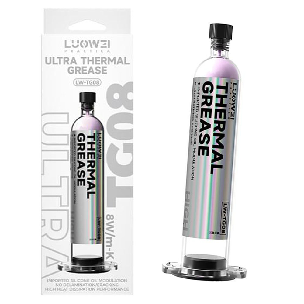 PASTA TERMOCONDUTTIVA LUOWEI LW-TG08 CPU PASTE SILICONE TERMICO ROSA 100G