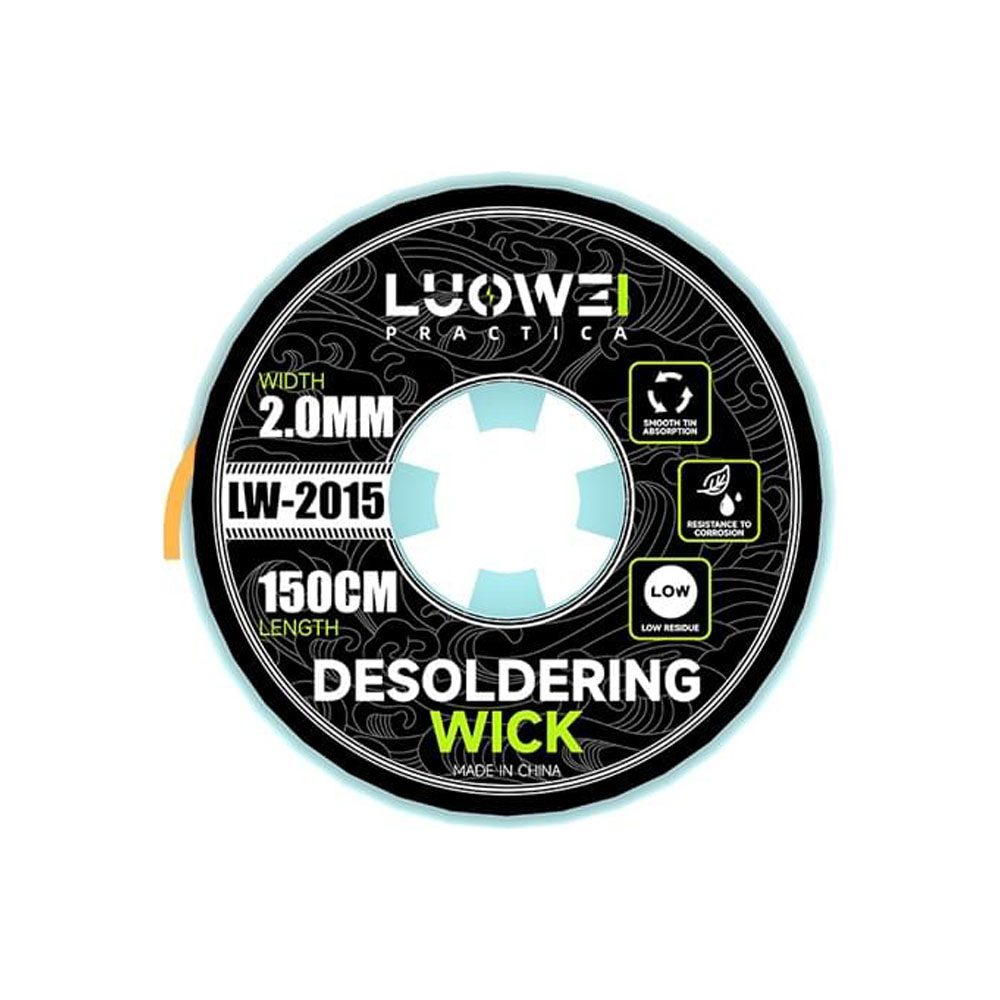 FILO INTRECCIATO DISSALDANTE IN RAME LUOWEI LW-2015 2.0mm 1.5m