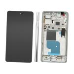 DISPLAY LCD PER MOTOROLA XT2201 MOTO EDGE 30 PRO BIANCO CON FRAME (OLED)