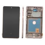 DISPLAY LCD PER SAMSUNG G780F G781B S20 FE 4G / 5G ARANCIONE / CLOUD ORANGE CON FRAME (HARD OLED) (O/S)