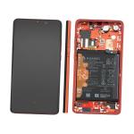BILDSCHIRM LCD FUR HUAWEI P30 PRO ROT MIT RAHMEN 02352PGK 02355UMS