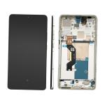 DISPLAY LCD PER MOTOROLA XT2403-2 MOTO EDGE 50 PRO BIANCO PERLA CON FRAME 5D68C24094 5D68C24327 5D68C24324