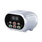 CARICABATTERIE DA BANCO RELIFE RL-309U CON 6 PORTE 72W - SILVER