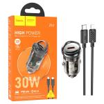 PRESA AUTO HOCO Z53 CON CAVO LIGHTNING - TYPE-C 30W 3A 1M - BLISTER RETAIL