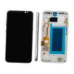 DISPLAY LCD PER SAMSUNG G950F S8 SILVER CON FRAME (SOFT OLED)