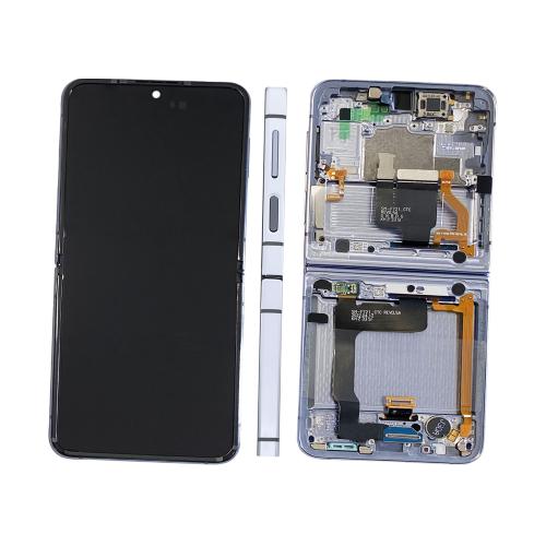 BILDSCHIRM LCD FUR SAMSUNG F721B Z FLIP 4 5G BLAU MIT RAHMEN GH82-29440D GH82-29441D GH82-30238D GH82-30239D - SERVICE PACK