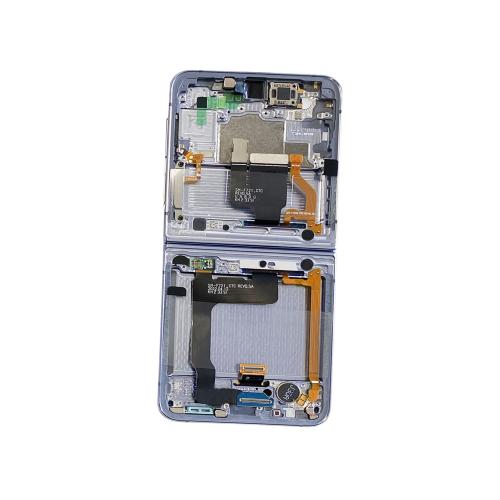 BILDSCHIRM LCD FUR SAMSUNG F721B Z FLIP 4 5G BLAU MIT RAHMEN GH82-29440D GH82-29441D GH82-30238D GH82-30239D - SERVICE PACK