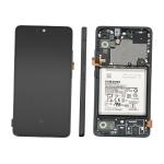 DISPLAY LCD PER SAMSUNG A516B A51 5G NERO CON FRAME + BATT GH82-23400A (USATO)