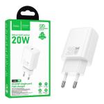 PRESA USB-C HOCO N60 20W 3A BIANCO - BLISTER RETAIL