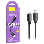CAVO TYPE-C + LIGHTNING HOCO X96 20W 2.4A 1M NERO - BLISTER RETAIL