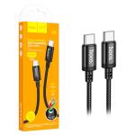 CAVO TYPE-C + TYPE-C HOCO X89 60W 3A 1M NERO - BLISTER RETAIL
