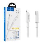 CAVO TYPE-C + LIGHTNING HOCO X56 20W 3A 1M BIANCO - BLISTER RETAIL