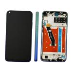 BILDSCHIRM LCD FUR HUAWEI P40 LITE E BLAU MIT RAHMEN (COG)