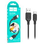 CAVO USB + TYPE-C HOCO X90 18W 3A 1M NERO - BLISTER RETAIL