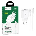 PRESA USB + CAVO LIGHTNING HOCO N2 10W 2.1A BIANCO - BLISTER RETAIL
