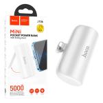 POWER BANK MINI POCKET LIGHTNING HOCO 5000mAh 10W J106 BIANCO - BLISTER RETAIL