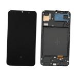 BILDSCHIRM LCD FUR SAMSUNG A505F A50 SCHWARZ MIT RAHMEN (AMOLED) (O/S)