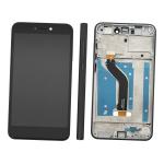 BILDSCHIRM LCD FUR HUAWEI P8 LITE 2017 SCHWARZ MIT RAHMEN KOMPATIBEL
