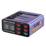 CARICABATTERIE DA BANCO SUNSHINE SS-304Q CON 6 PORTE 40W VIOLA