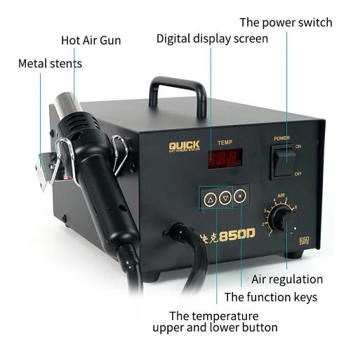 STAZIONE SALDANTE QUICK 850D DIGITALE ESD AD ARIA CALDA 