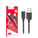 CAVO USB + LIGHTNING HOCO X88 18W 2.4A 1M NERO