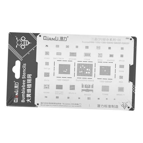 STENCIL PER REBALLING IC CHIP QIANLI QS690 PER CPU SAMSUNG