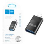 ADATTATORE OTG DA LIGHTNING A USB-A HOCO UA17 NERO - BLISTER RETAIL