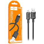 CAVO USB + MICRO USB HOCO X94 18W 2.4A 1M NERO - BLISTER RETAIL