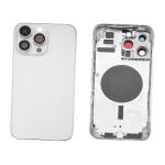 BACK COVER PER IPHONE 14 PRO MAX BIANCO SILVER CON FRAME COMPATIBILE
