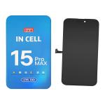 DISPLAY LCD PER IPHONE 15 PRO MAX NERO (INCELL ZY LTPS IC Intercambiabile) 120Hz