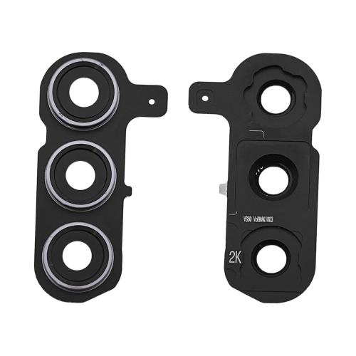 VETRO CAM POSTERIORE S721B S24 FE CON FRAME GRIGIO / SILVER