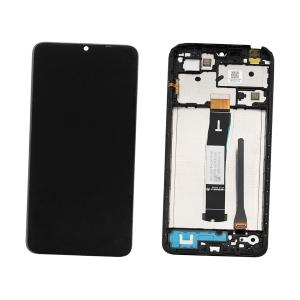 ECRAN LCD POUR XIAOMI REDMI 12C 22120RN86G NOIR AVEC CHASSIS - OEM SERVICE PACK
