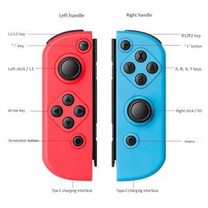 CONTROLLER JOYPAD WIRELESS BLUETOOTH SINITRO E DESTRO PER NINTENDO SWITCH