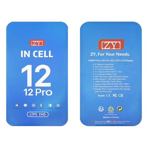 44052 - DISPLAY LCD FOR IPHONE 12 / 12 PRO BLACK (INCELL ZY FFHD