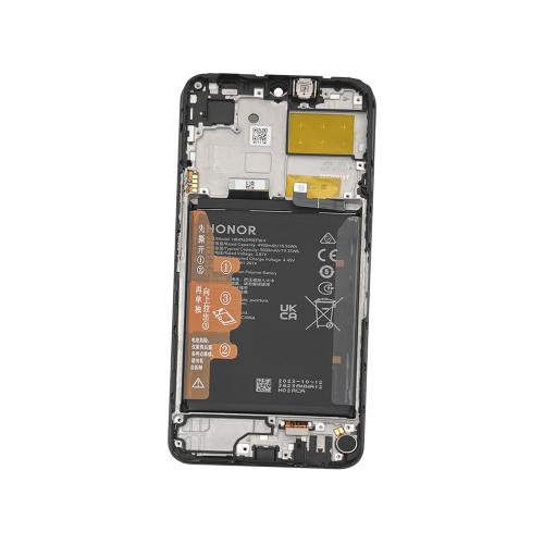 PANTALLA LCD PARA HONOR X5 NEGRO CON MARCO + BATERIA 0235AENL - SERVICE PACK
