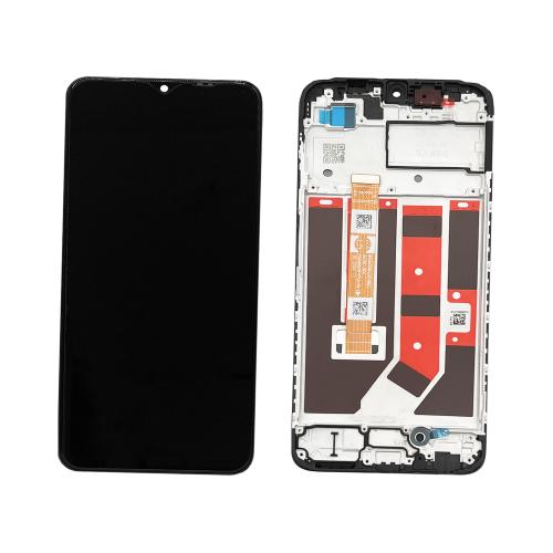 BILDSCHIRM LCD FUR OPPO A38 CPH2579 / A18 CPH2591 SCHWARZ MIT RAHMEN (IPS)