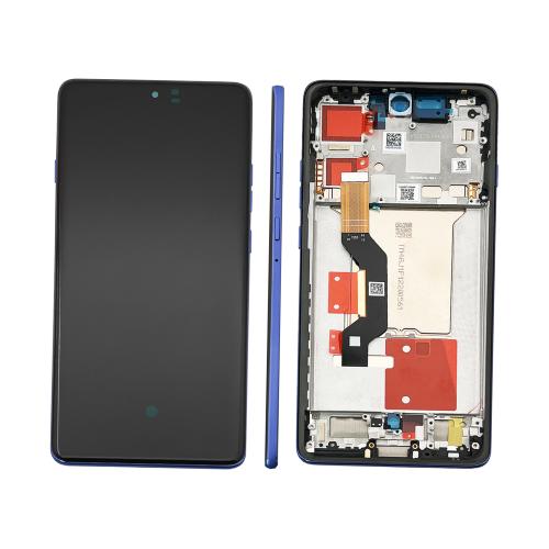 DISPLAY LCD PER MOTOROLA XT2507-1 MOTO EDGE 60 PRO BLU / PANTONE DAZZLING BLUE CON FRAME 5D68C30046