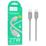 CAVO TYPE-C + LIGHTNING HOCO X113 27W 3A 1M GRIGIO - BLISTER RETAIL