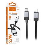 CAVO TYPE-C + LIGHTNING HOCO X110 27W 2.4A 1M NERO - BLISTER RETAIL