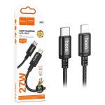 CAVO TYPE-C + LIGHTNING HOCO X89 27W 2.4A 2M NERO - BLISTER RETAIL