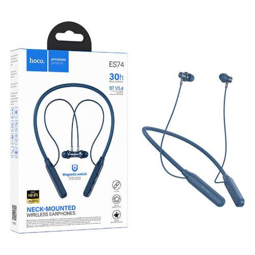 CUFFIE AURICOLARI HOCO ES74 WIRELESS BLU - BLISTER RETAIL 