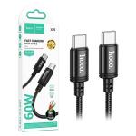 CAVO TYPE-C + TYPE-C HOCO X89 60W 3A 2M NERO - BLISTER RETAIL