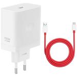 PRESA USB + CAVO TYPE-C ONEPLUS 100W SUPERVOOC VCBAOBEH BIANCO - BLISTER RETAIL