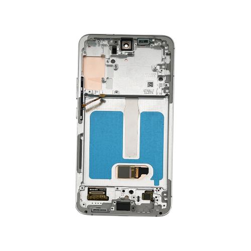 PANTALLA LCD PARA SAMSUNG S906B S22 PLUS BLANCO / CREAM / SKY BLUE CON MARCO (SOFT OLED iTruColor) 