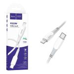 CAVO TYPE-C + LIGHTNING HOCO X70 20W 3A 1M BIANCO - BLISTER RETAIL